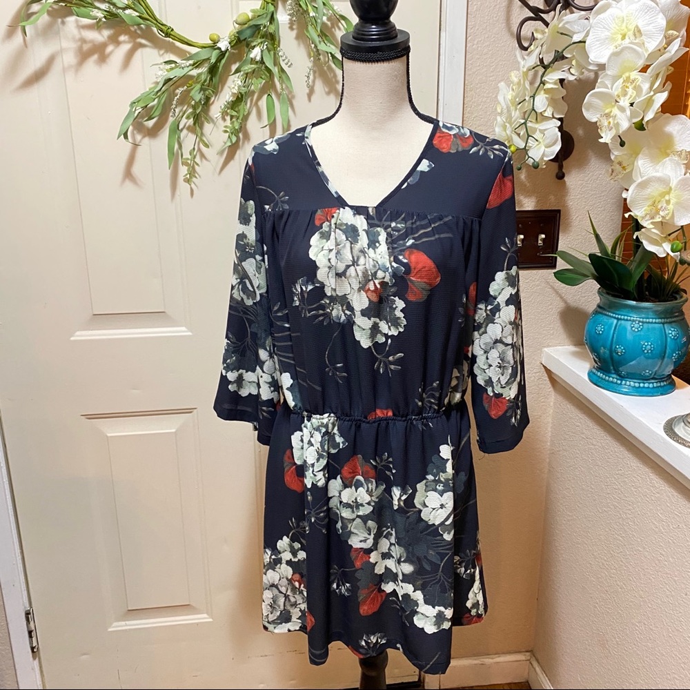 Kaffe Brand 3/4” Bell Sleeves Lightweight Tunic